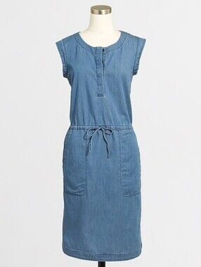 J. Crew Drapey Chambray Dress